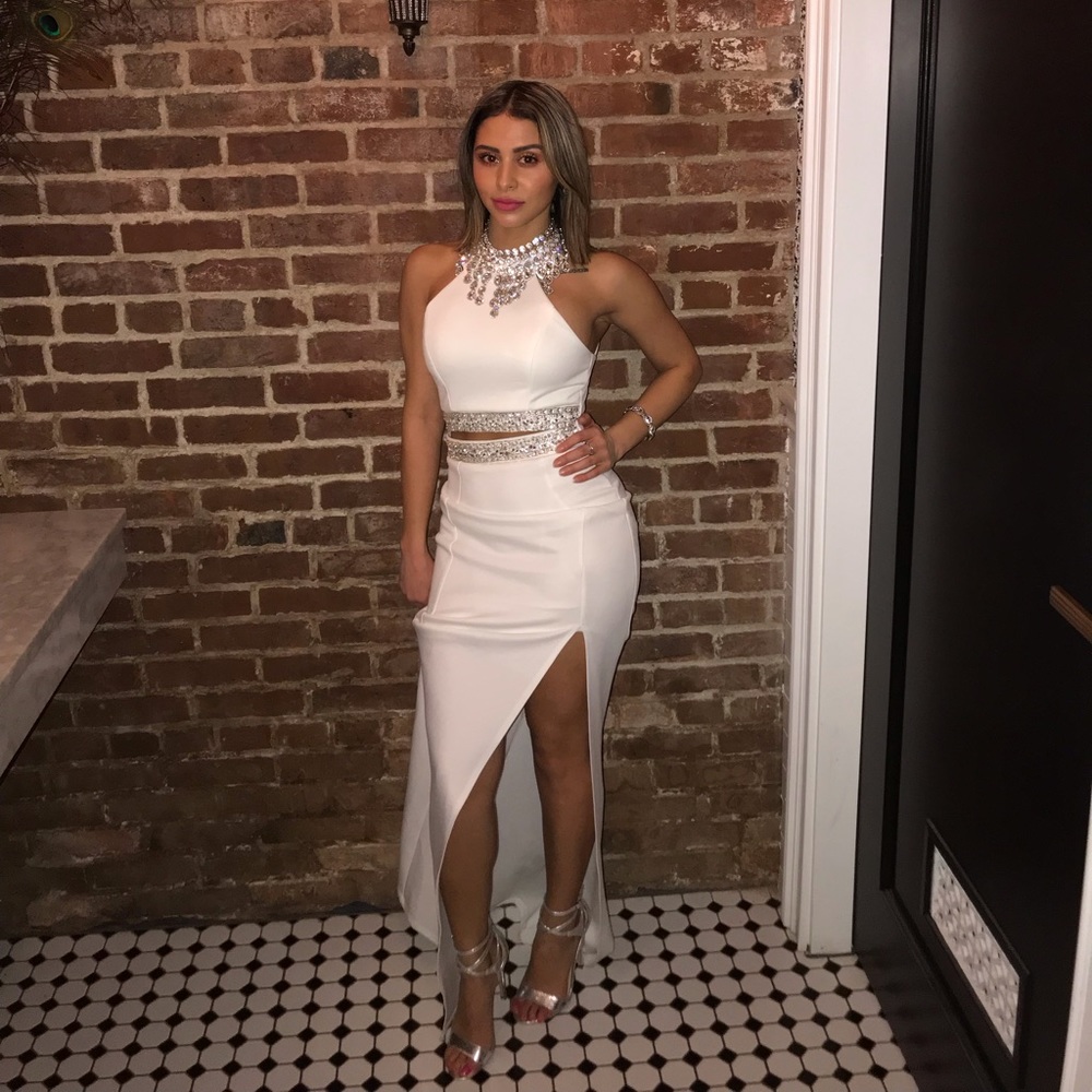 Glam white dress